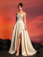 Акція на Сукня жіноча SHEIN GD-00225238 M Кремова від Rozetka