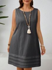 Акція на Сукня жіноча SHEIN GD-00208126 4XL Сіра від Rozetka
