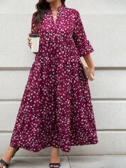 Акція на Сукня жіноча SHEIN GD-00208940 4XL Бордова від Rozetka