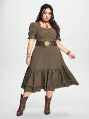 Акція на Сукня жіноча SHEIN GD-00213124 2XL Зелена від Rozetka