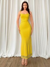 Акція на Сукня жіноча SHEIN GD-00216396 1XL Жовта від Rozetka