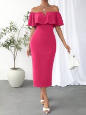 Акція на Сукня жіноча SHEIN GD-00217214 L Фуксія від Rozetka