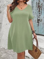 Акція на Плаття міді літнє жіноче SHEIN GD-00184675 0XL М'ятне від Rozetka