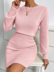 Акція на Сукня осіння жіноча SHEIN GD-00207398 M Світло-рожева від Rozetka