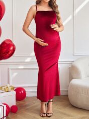 Акція на Сукня літня жіноча SHEIN GD-00217515 L Бордове від Rozetka
