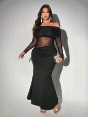 Акція на Сукня осіння жіноча SHEIN GD-00216887 2XL Чорна від Rozetka