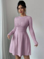 Акція на Сукня осіння жіноча SHEIN GD-00212566 XS Світло-фіолетова від Rozetka
