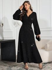 Акція на Сукня осіння жіноча SHEIN GD-00214268 XL Чорна від Rozetka