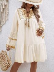 Акція на Сукня осіння жіноча SHEIN GD-00214831 0XL Кремова від Rozetka