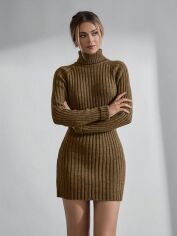 Акція на Сукня осіння жіноча SHEIN GD-00194531 M Коричнева від Rozetka