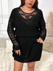 Акція на Сукня осіння жіноча SHEIN GD-00197447 1XL Чорна від Rozetka