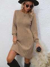 Акція на Сукня осіння жіноча SHEIN GD-00202473 M Пісочна від Rozetka