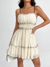 Акція на Сукня літня жіноча Shein GD-00205847 L-Petite Кремова від Rozetka
