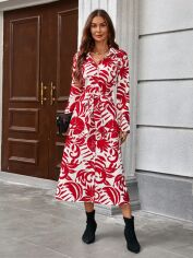 Акція на Сукня осіння жіноча SHEIN GD-00227584 M Червона від Rozetka