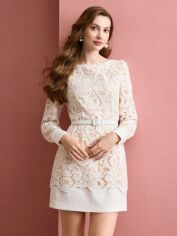 Акція на Плаття вечірнє коротке осіннє жіноче SHEIN GD-00199553 S Біле від Rozetka