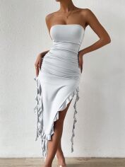 Акція на Сукня жіноча SHEIN GD-00218191 S Світло-сіра від Rozetka