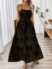 Акція на Сукня жіноча SHEIN GD-00207157 L Оливкова від Rozetka
