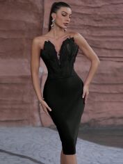 Акція на Сукня літня жіноча Shein GD-00226074 S Чорне від Rozetka