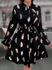 Акція на Сукня осіння жіноча SHEIN GD-00204261 3XL Чорна від Rozetka
