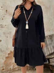 Акція на Сукня осіння жіноча SHEIN GD-00206883 1XL Чорна від Rozetka