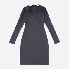 Акція на Сукня осіння жіноча SHEIN GD-00203784 S Темно-сіра від Rozetka