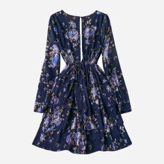 Акція на Сукня осіння жіноча SHEIN GD-00202756 0XL Темно-синя від Rozetka