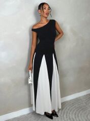 Акція на Сукня осіння жіноча SHEIN GD-00200989 L Чорно-біла від Rozetka