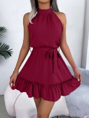 Акція на Сукня літня жіноча Shein GD-00226099 L Бордова від Rozetka