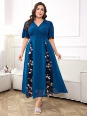 Акція на Сукня жіноча SHEIN GD-00206232 1XL Бірюзова від Rozetka