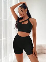 Акція на Спортивний костюм жіночий SHEIN GD-00193020 S Чорний від Rozetka