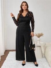 Акція на Комбінезон жіночий SHEIN GD-00217531 4XL Чорний від Rozetka