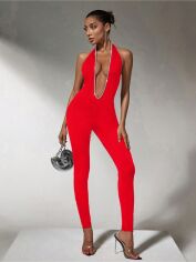 Акція на Комбінезон жіночий SHEIN GD-00225591 XS Червоний від Rozetka