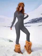 Акція на Комбінезон жіночий SHEIN GD-00222233 XS Сірий від Rozetka