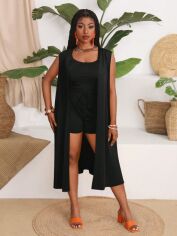 Акція на Костюм жіночий SHEIN GD-00222252 0XL Чорний від Rozetka