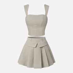 Акція на Костюм жіночий SHEIN GD-00201859 L Кремовий від Rozetka