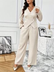 Акція на Костюм жіночий SHEIN GD-00214275 0XL Кремовий від Rozetka