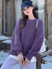 Акція на Светр жіночий SHEIN GD-00206626 L Фіолетовий від Rozetka