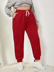 Акція на Спортивні штани жіночі SHEIN GD-00203076 0XL Бордові від Rozetka