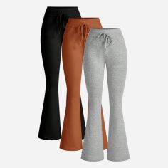 Акція на Спортивні штани жіночі SHEIN GD-00223304 XS Різнокольорові 3 шт від Rozetka