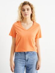 Акція на Футболка бавовняна жіноча C&A GD-00192514 S Помаранчева від Rozetka