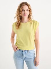 Акція на Футболка бавовняна жіноча C&A GD-00192291 2XL Жовта від Rozetka