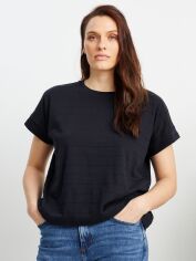 Акція на Футболка жіноча C&A GD-00192273 XS Темно-синя від Rozetka