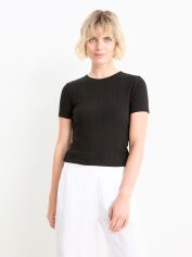 Акція на Футболка довга жіноча C&A GD-00192620 XS Чорна від Rozetka