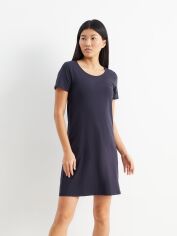 Акція на Сукня-футболка коротка літня жіноча C&A GD-00192685 XS Темно-синя від Rozetka