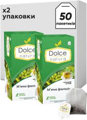 Акція на Набір Чай зелений Dolce Natura М'ятна фантазія Китайський Байховий дрібний 25 пакетиків х 2 упаковки від Rozetka