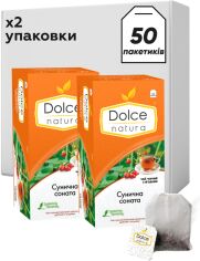 Акція на Набір Чай чорний Dolce Natura Сунична соната дрібний Байховий з ягодами 25 пакетиків х 2 упаковки від Rozetka