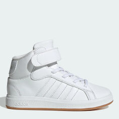 Акція на Підліткові демісезонні черевики для хлопчика Adidas Grand Court Mid K JR0803 35 Ftwr White від Rozetka
