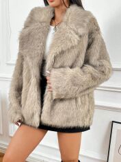 Акція на Куртка демісезонна жіноча SHEIN GD-00204902 XS Світло-сіра від Rozetka
