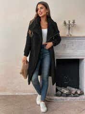 Акція на Куртка демісезонна жіноча SHEIN GD-00208336 L Чорна від Rozetka