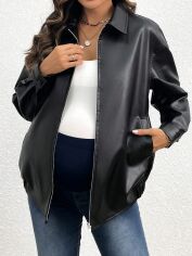 Акція на Куртка демісезонна жіноча SHEIN GD-00206093 2XL Чорна від Rozetka